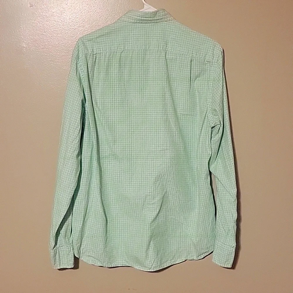 J.‎ Crew Button Down Longsleeve Shirt Green Blue Mens Size Medium